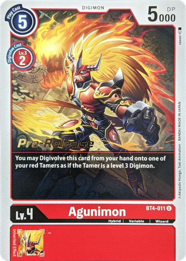 Agunimon [BT4-011] [Great Legend Pre-Release Promos] Fashion