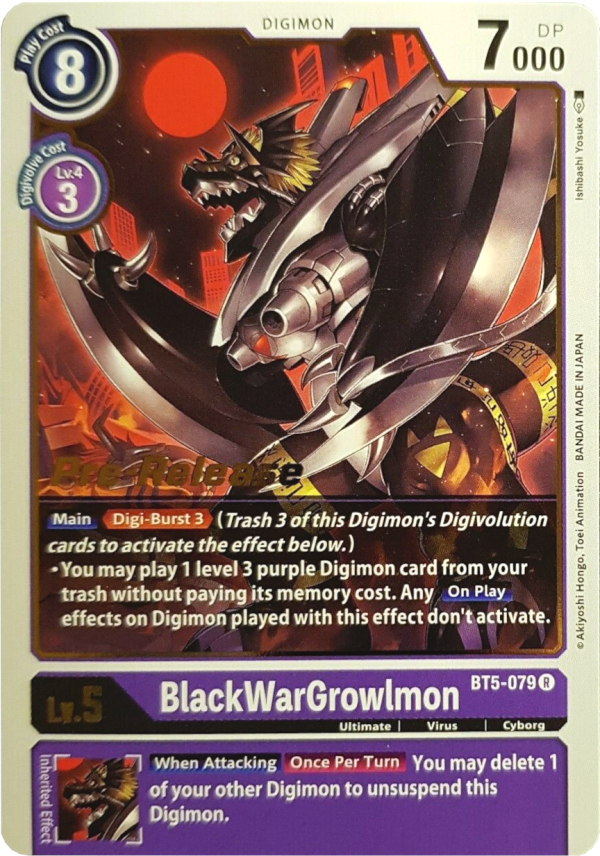 BlackWarGrowlmon [BT5-079] [Battle of Omni Pre-Release Promos] Cheap