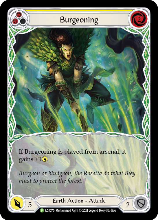 Burgeoning (Yellow) [LGS070] (Promo)  Rainbow Foil Supply