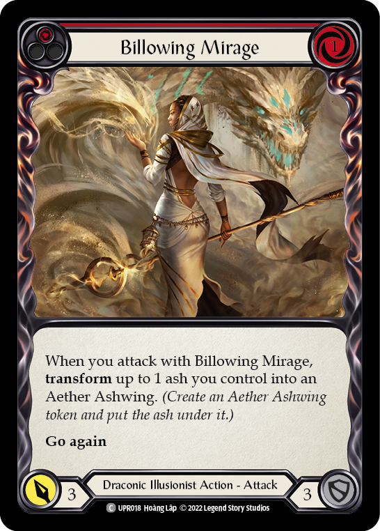 Billowing Mirage (Red) [UPR018] (Uprising)  Rainbow Foil Fashion