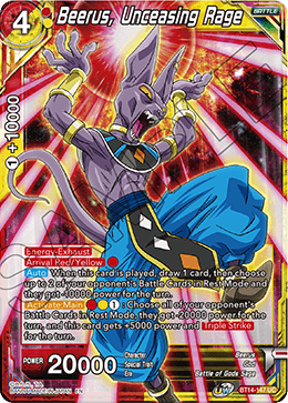 Beerus, Unceasing Rage (BT14-147) [Cross Spirits] on Sale