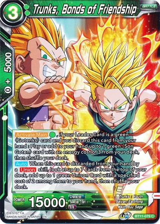 Trunks, Bonds of Friendship (BT11-079) [Vermilion Bloodline] Sale