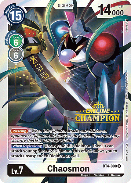 Chaosmon [BT4-090] (Online Champion) [Great Legend Promos] Sale