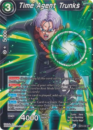 Time Agent Trunks (Starter Deck - Saiyan Wonder) (SD14-04) [Rise of the Unison Warrior] For Cheap