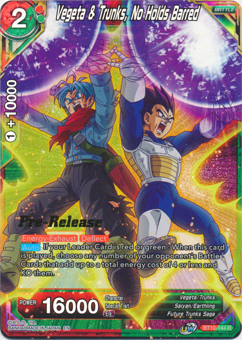 Vegeta & Trunks, No Holds Barred (BT10-144) [Rise of the Unison Warrior Prerelease Promos] on Sale