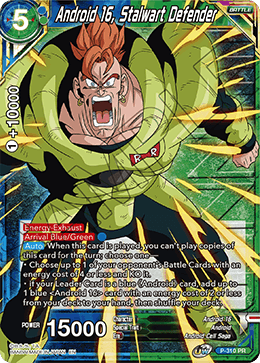 Android 16, Stalwart Defender (Winner Stamped) (P-310_PR) [Tournament Promotion Cards] Hot on Sale