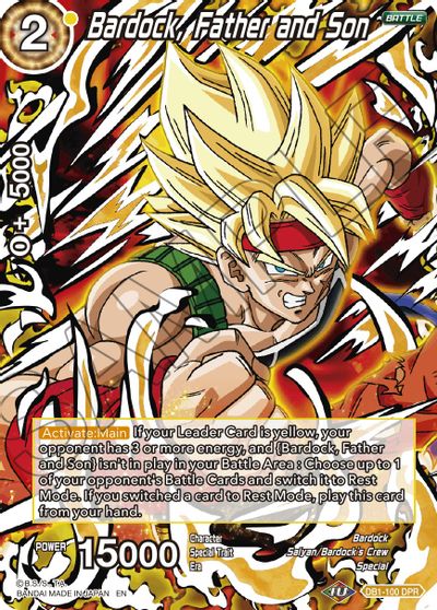 Bardock, Father and Son (Reprint) (DB1-100) [Battle Evolution Booster] For Sale