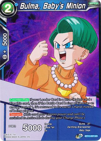 Bulma, Baby s Minion (BT11-037) [Vermilion Bloodline] For Cheap