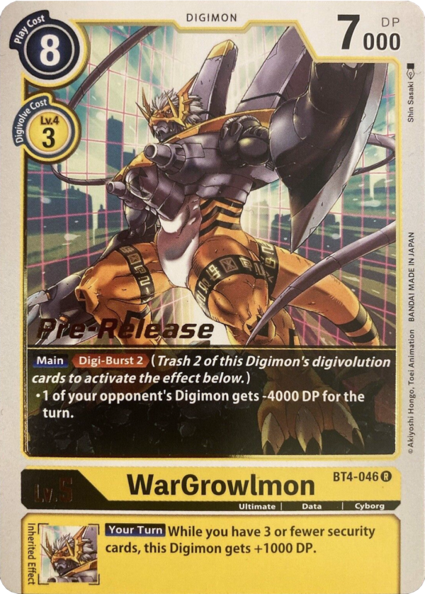 WarGrowlmon [BT4-046] [Great Legend Pre-Release Promos] Fashion