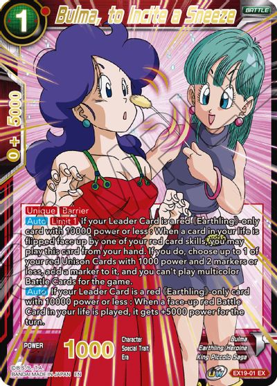 Bulma, to Incite a Sneeze (EX19-01) [Special Anniversary Set 2021] Cheap