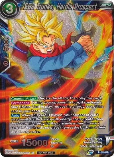 SS2 Trunks, Heroic Prospect (Player s Choice) (P-219) [Promotion Cards] For Cheap