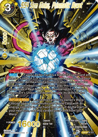 SS4 Son Goku, Prismatic Burst (EX19-35) [Special Anniversary Set 2021] For Cheap