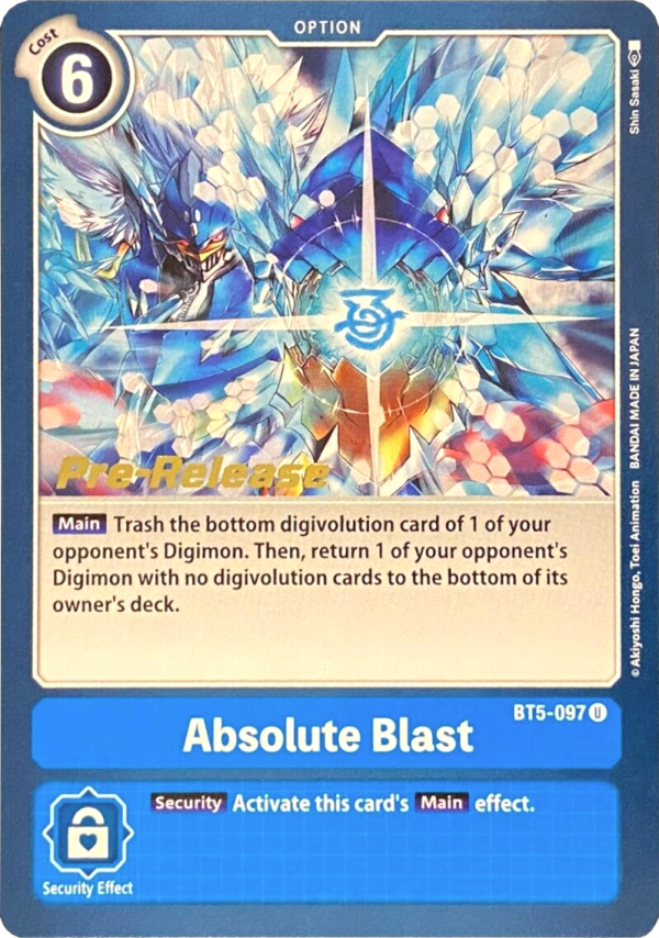 Absolute Blast [BT5-097] [Battle of Omni Pre-Release Promos] Online now