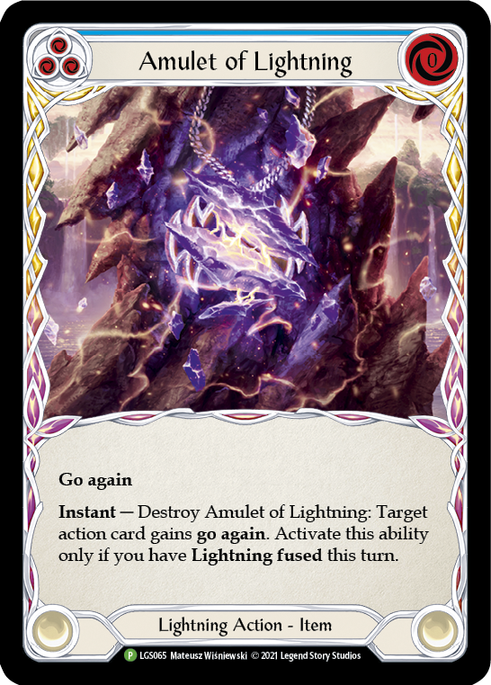 Amulet of Lightning [LGS065] (Promo)  Cold Foil Sale