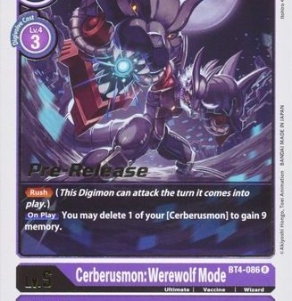 Cerberusmon: Werewolf Mode [BT4-086] [Great Legend Pre-Release Promos] For Cheap