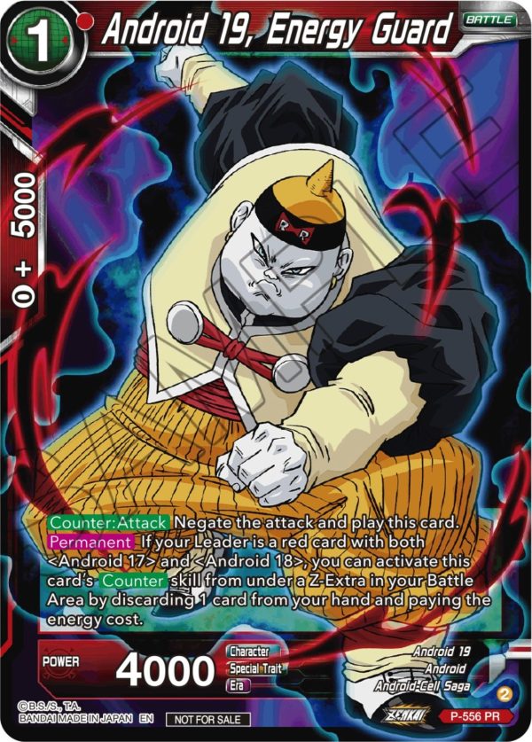 Android 19, Energy Guard (Zenkai Series Tournament Pack Vol.6) (P-556) [Tournament Promotion Cards] For Cheap