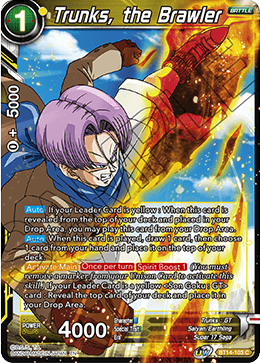 Trunks, the Brawler (BT14-103) [Cross Spirits] Fashion