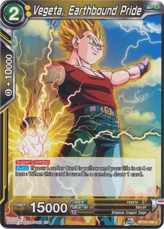 Vegeta, Earthbound Pride (BT10-106) [Rise of the Unison Warrior] For Sale