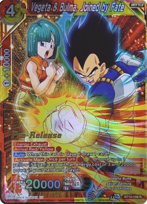 Vegeta & Bulma, Joined by Fate (BT10-146) [Rise of the Unison Warrior Prerelease Promos] For Cheap