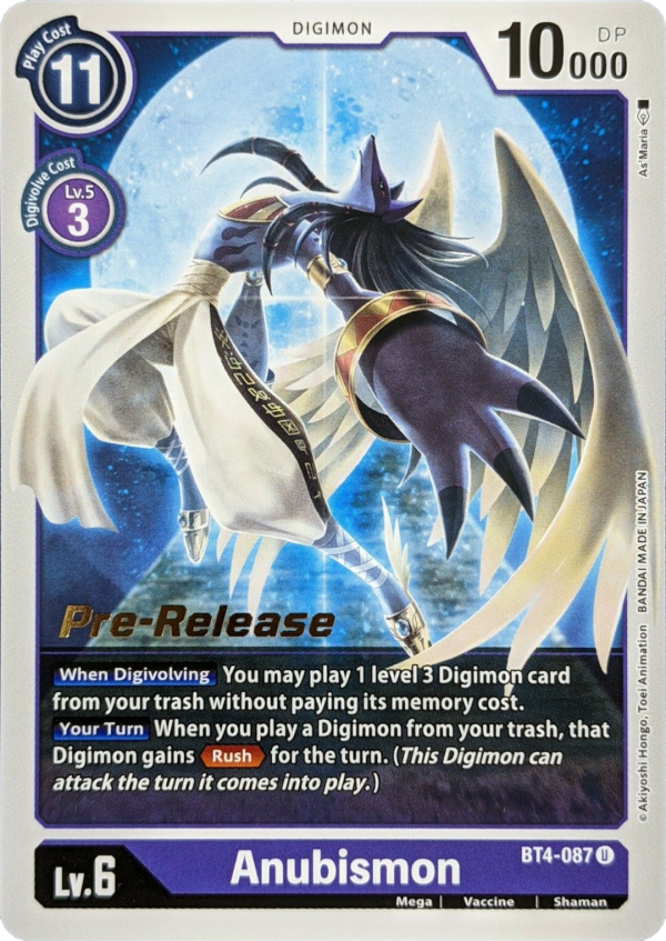 Anubismon [BT4-087] [Great Legend Pre-Release Promos] Cheap