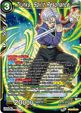 Trunks, Spirit Resonance (EX18-03) [Namekian Boost] Fashion