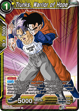 Trunks, Warrior of Hope (Common) (BT13-103) [Supreme Rivalry] on Sale