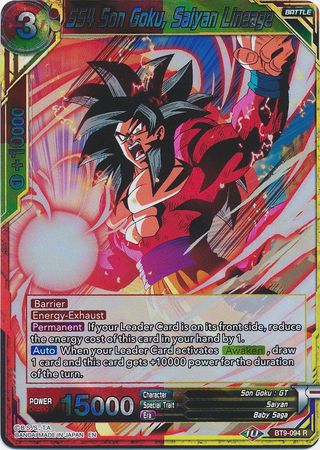 SS4 Son Goku, Saiyan Lineage (BT9-094) [Universal Onslaught] For Sale