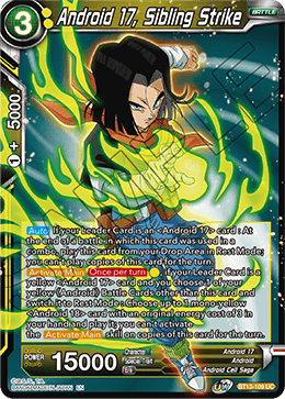 Android 17, Sibling Strike (Uncommon) (BT13-109) [Supreme Rivalry] Online Hot Sale