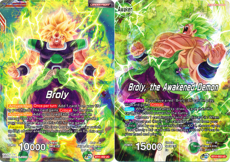 Broly    Broly, the Awakened Demon (BT11-002) [Vermilion Bloodline] For Sale