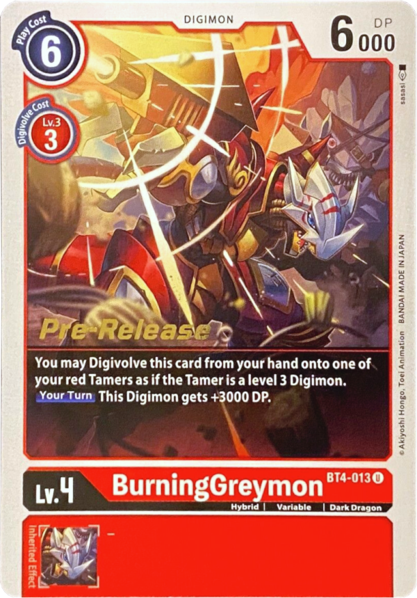 BurningGreymon [BT4-013] [Great Legend Pre-Release Promos] Fashion