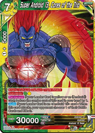 Super Android 13, Cores of the Trio (EB1-065) [Battle Evolution Booster] Discount