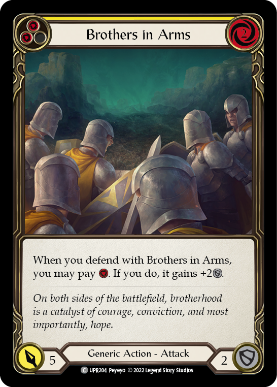 Brothers in Arms (Yellow) [UPR204] (Uprising)  Rainbow Foil For Cheap