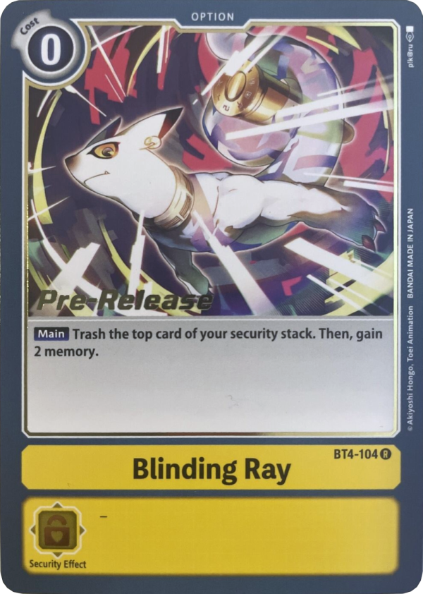 Blinding Ray [BT4-104] [Great Legend Pre-Release Promos] Sale