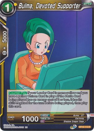 Bulma, Devoted Supporter (BT10-113) [Rise of the Unison Warrior] Supply